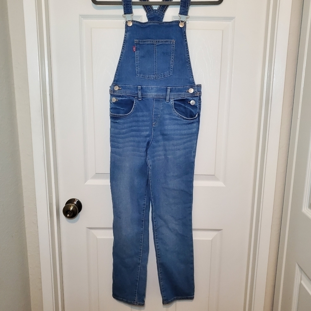 Levi's Jean Youth Girl 12 Reg Jean Denim Overalls Stretch